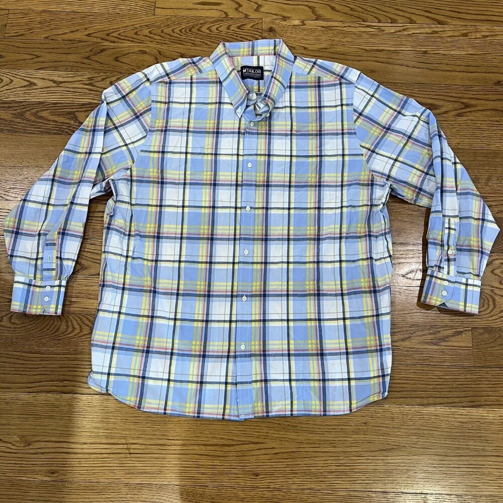 Men’s‎ MTailor Button Dress Shirt Plaid